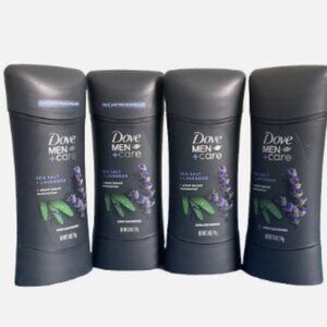 4 PACK Dove Men + Care Deodorant Stick Sea Salt Lavender 2.6 Oz